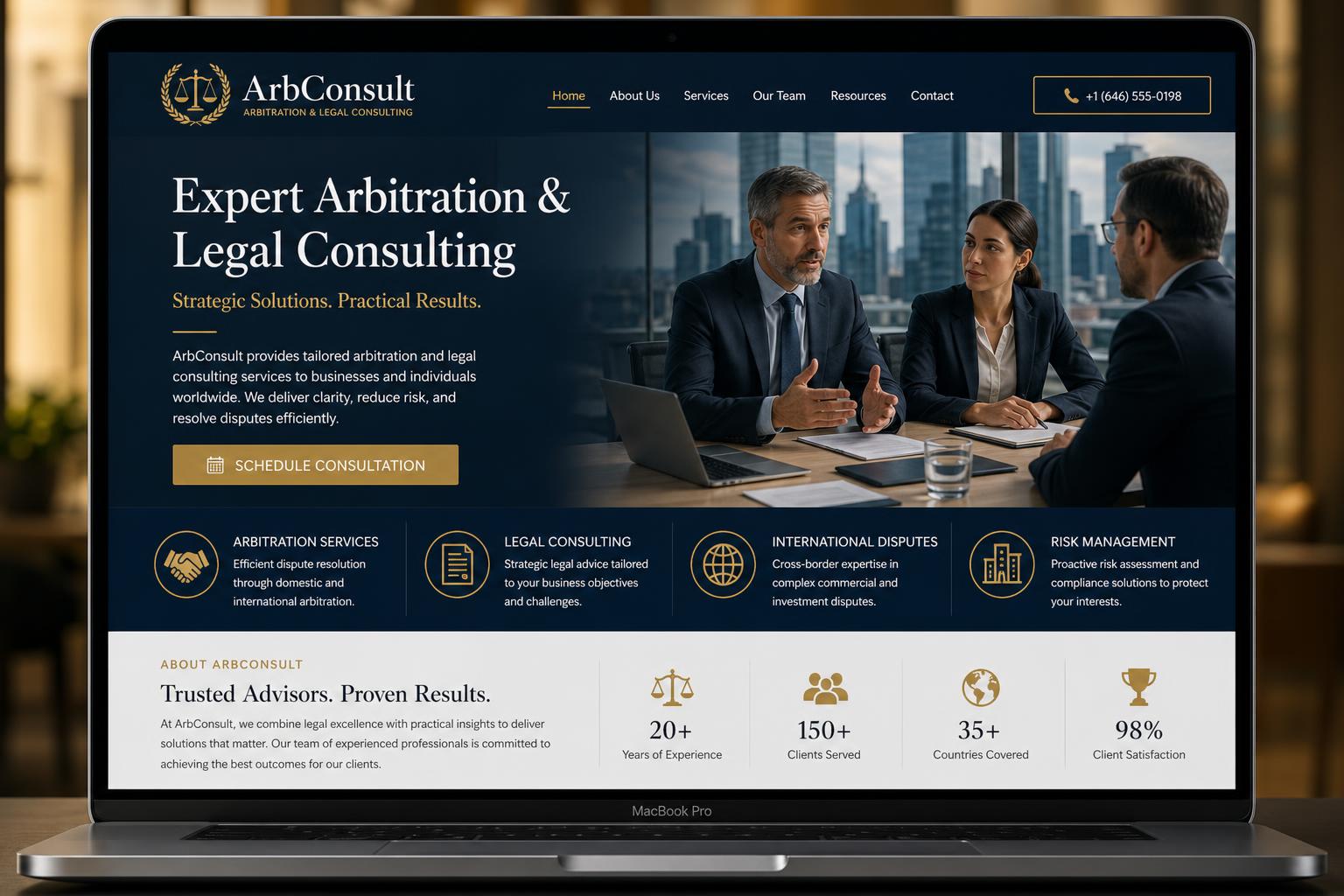 Arb Consult Ascot website screenshot